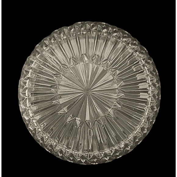 Vintage Modern Cut Glass Bowl 8 3/4" x 3 3/4" Heavy - Picture 7 of 8